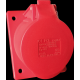  Socle 3P+N+T 32A rouge 400V CE 