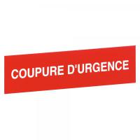  ETIQUETTE COUPURE D'URGENCE 