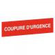  ETIQUETTE COUPURE D'URGENCE 