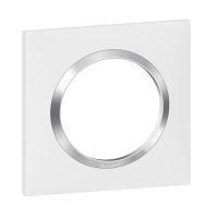  PLAQUE 1P BLANC CHROME 