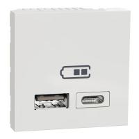  Chargeur USB double 2.4A blanc 