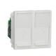  Prise RJ45 x2 cat5UTP 2m Blanc 