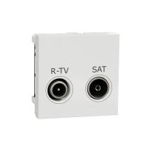  Prise R-TV + SAT ind 2m Blanc 